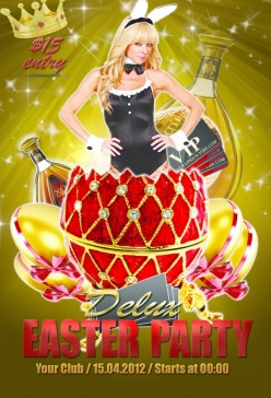 复活节派对psd海报素材
