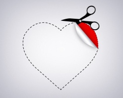 情人节心形贴纸psd素材