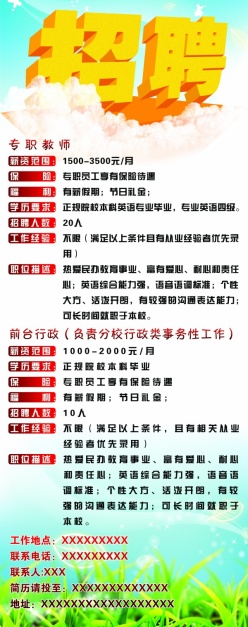 招聘展架设计源文件