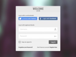 网页登陆框PSD界面设计