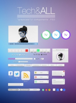 酷炫网页元素设计PSD