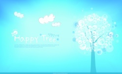蓝色创意树背景源文件
