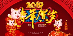2019猪年贺岁新年海报