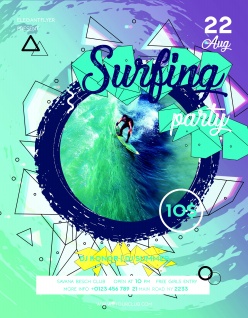 夏日派对海报设计源文件