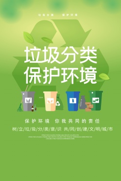 垃圾分类PSD宣传海报设计