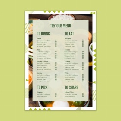 英文菜单排版设计模板