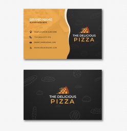 披萨店名片模板设计