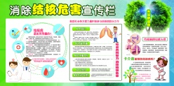 消除肺结核危害宣传栏PSD模板