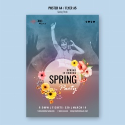 春季活动派对海报设计素材
