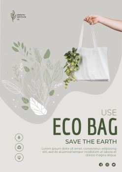 环保购物袋宣传海报设计