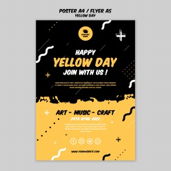 Yellow Day英文海报模板设计