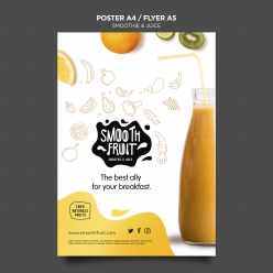 果汁饮品PSD海报模板