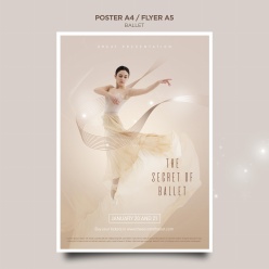 芭蕾舞演出宣传海报素材