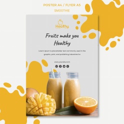 健康果汁海报模板设计