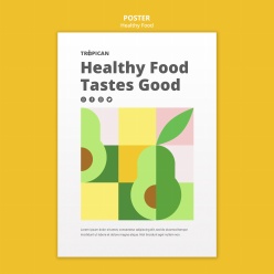 健康食物创意海报设计PSD