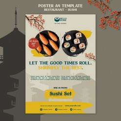 寿司广告海报宣传单