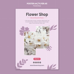 花店海报模板源文件