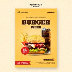 美味汉堡广告海报设计