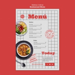 新餐厅菜单海报模板