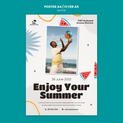 享受夏天PSD海报设计