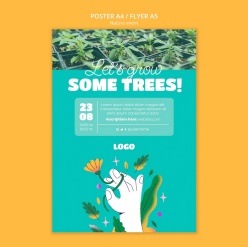植树活动创意宣传模板