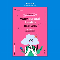 世界精神健康日邀请模板