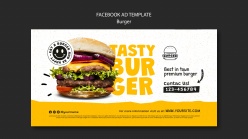 美味汉堡广告宣传横幅