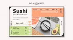 日式寿司网页模板设计PSD