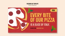 披萨美食广告横幅模板