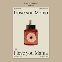 母亲节香水广告海报模板