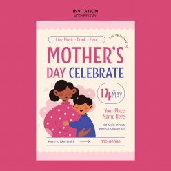 母亲节活动邀请海报设计