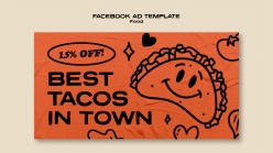 手绘墨西哥食品卡通海报