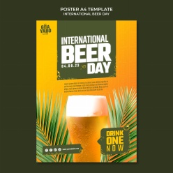 国际啤酒日海报模板PS
