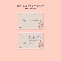 婚礼策划公司名片模板设计