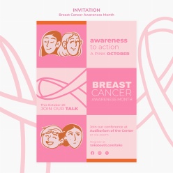 乳腺癌公益宣传海报设计