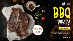 BBQ烧烤派对折扣横幅海报设计