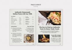 餐厅美食杂志内页排版设计素材