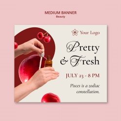 美容护肤精油宣传中横幅素材