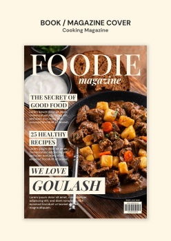 餐饮美食杂志期刊排版设计PS素材