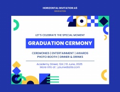 几何风格毕业证书PSD分层素材