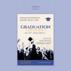 毕业季主题宣传单A5模板设计