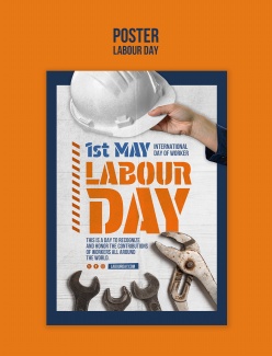 劳动节主题宣传海报设计源文件