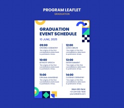 毕业典礼活动项目时间安排表PS素材