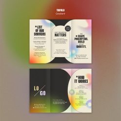 彩色散景风格宣传折页PSD模板设计