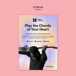 音乐节主题宣传单页A5模板设计