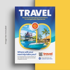 旅行折扣海报PSD设计源文件