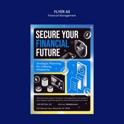 创意风格财务管理A5传单模板