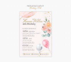 18岁成人生日会时间表ps素材