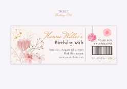 18岁生日宴入场券PSD模板