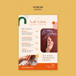 美甲价格表宣传单A5模板设计